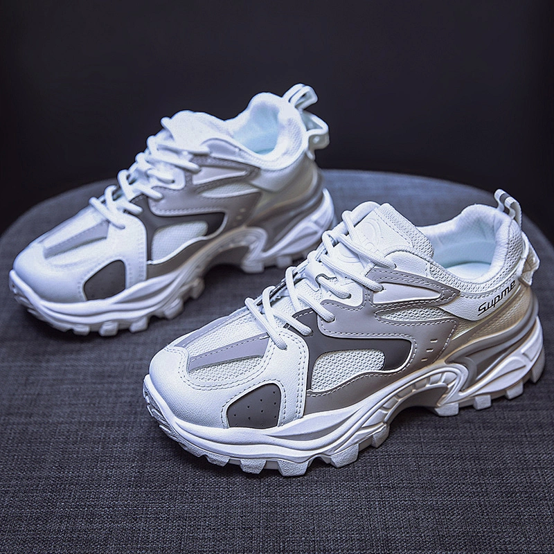 Women Chunky Athletic Sneakers Lace Up Casual Walking Shoes