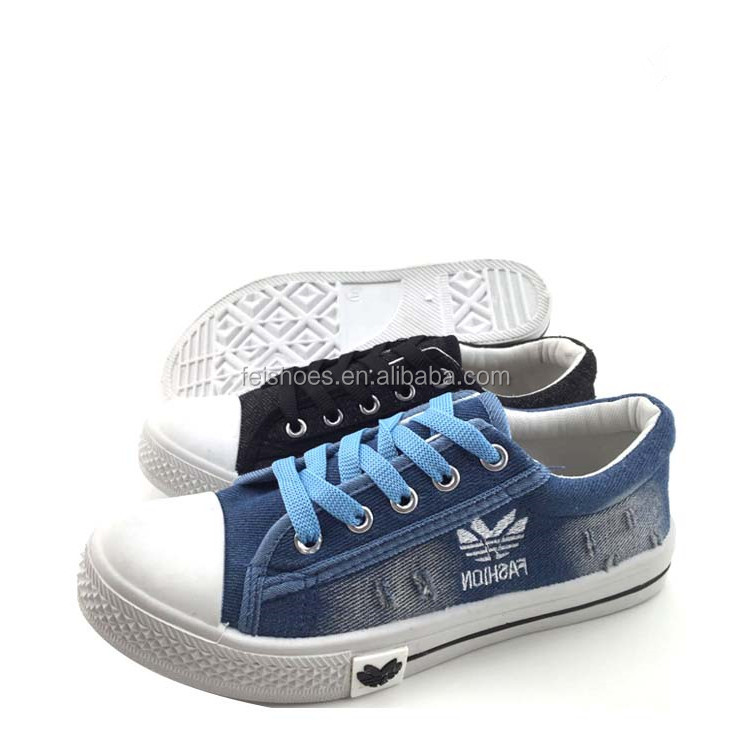 Latest design custom Children Casual sports Injection flat Canvas Shoes