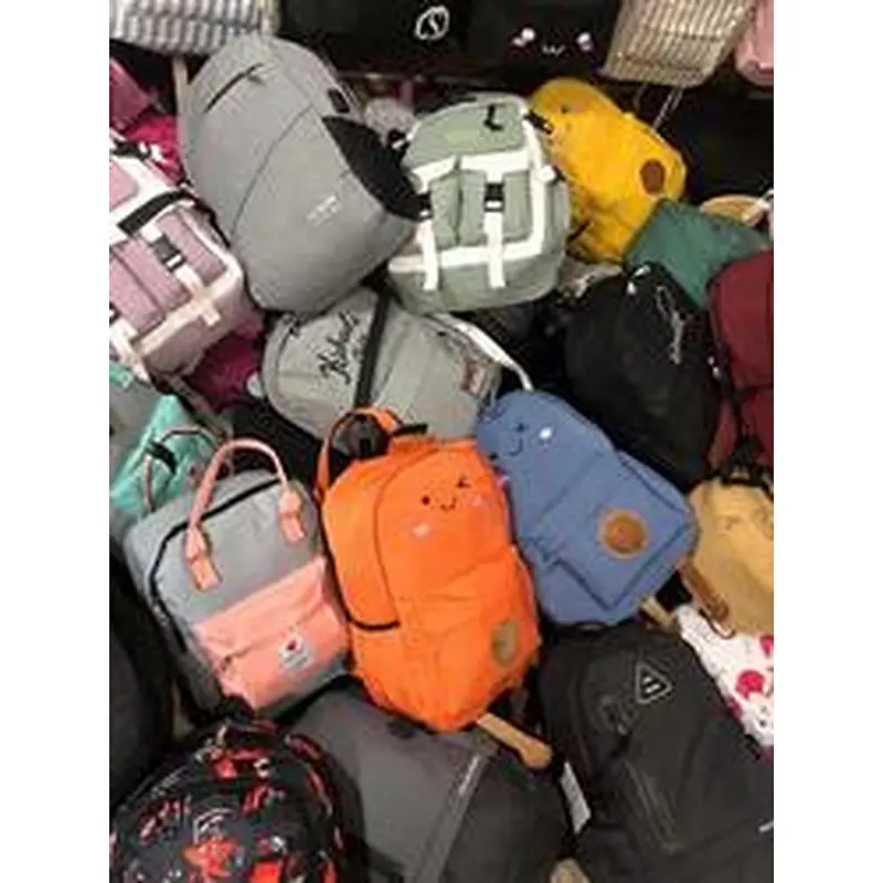 mix style casual canvas school bags outdoor inventory double shoulder backpacks stock