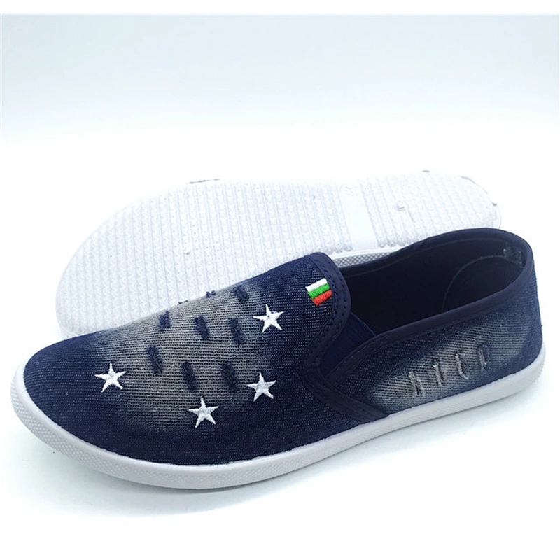 Women Injection Shoes Slip on Flat Canvas Shoes Casual Shoes