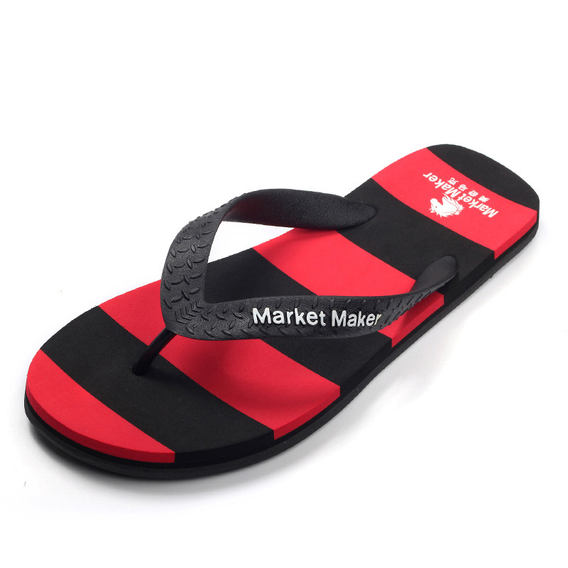 wholesale Outdoor sandals men PVC wedge slippers beach flip flops for summer