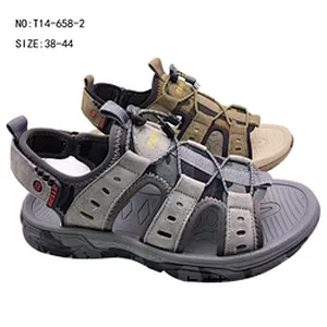 Hot sale custom summer Men casual shoes slide slippers beach leather Sandal