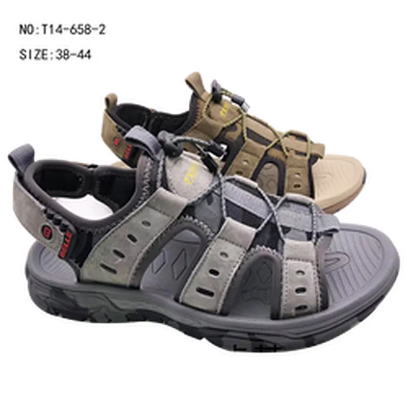 Hot sale custom summer Men casual shoes slide slippers beach leather Sandal