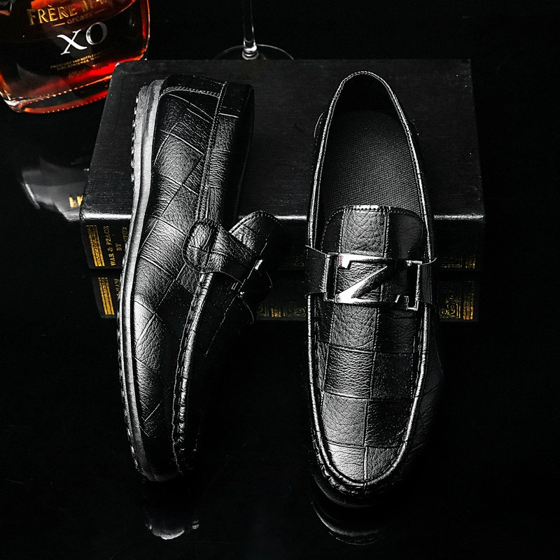 New style fashion men casual loafers slip on flat shoes