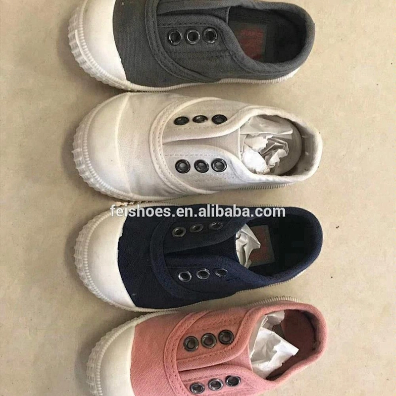 Wholesale Kids Canvas Slip on Shoes Boys Fashion Casual for Kids Shoes Children White Sneakers