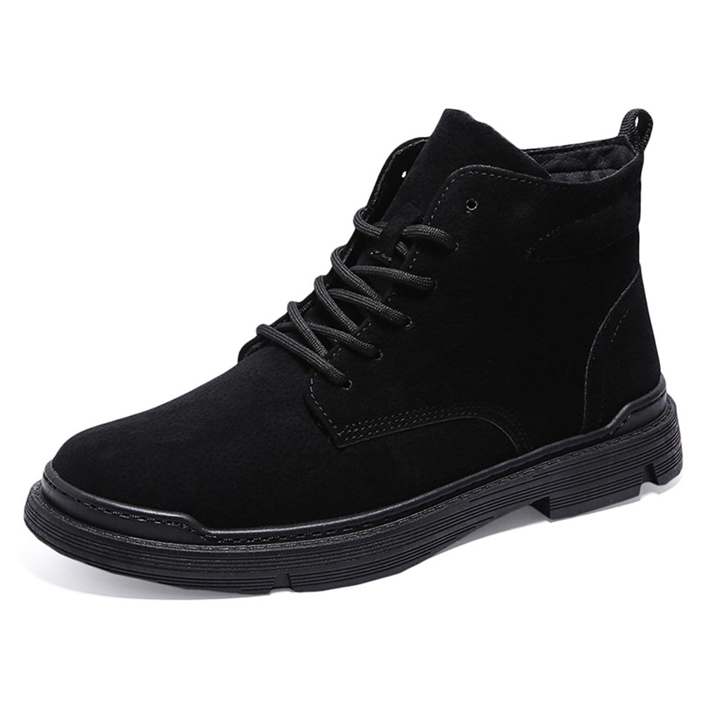 Hot Sale Stylish Casual Men High-Top Leather Shoes Retro Martin Boots