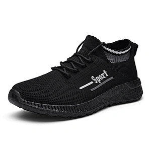 New Arrival breathable men Casual fly knitted Sport Running sneakers Shoes