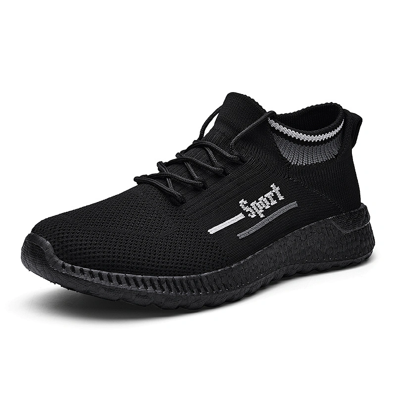 New Arrival breathable men Casual fly knitted Sport Running sneakers Shoes