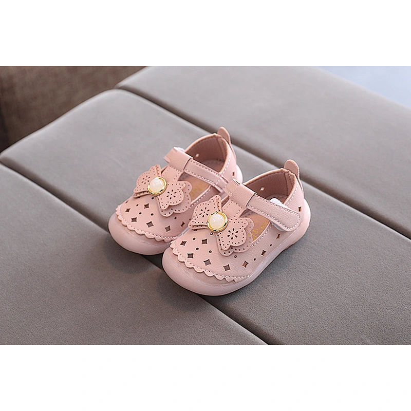 New Style Bowknot Girls Casual Shoes Children Baby Leather Shoes
