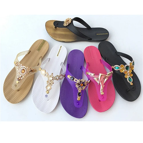 Factory OEM cheap Custom Design Summer Ladies Beach Slippers Sandal Outdoor Shoes Flip Flops