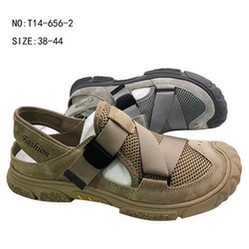 High quality custom Fashion men shoes Genuine Leather slippers Beach Leather Sandals for Summer
