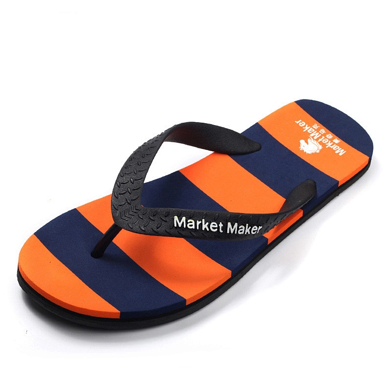 wholesale Outdoor sandals men PVC wedge slippers beach flip flops for summer