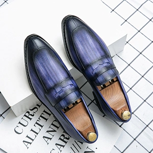 High Quality Luxury Brown Leather Men Dress Shoes For Men stock shoes