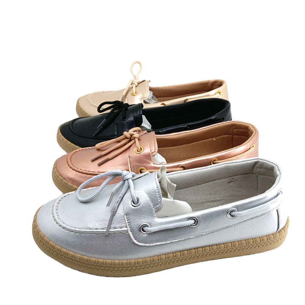 New arrival Trend Design PU leather Women slip on walking Shoes Ladies lazy loafers Causal Shoes