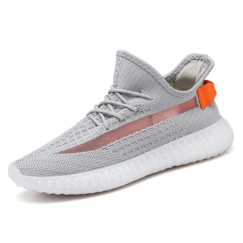 New Design Popular Men's Lace-up Casual Sport knitted Sneaker Shoes