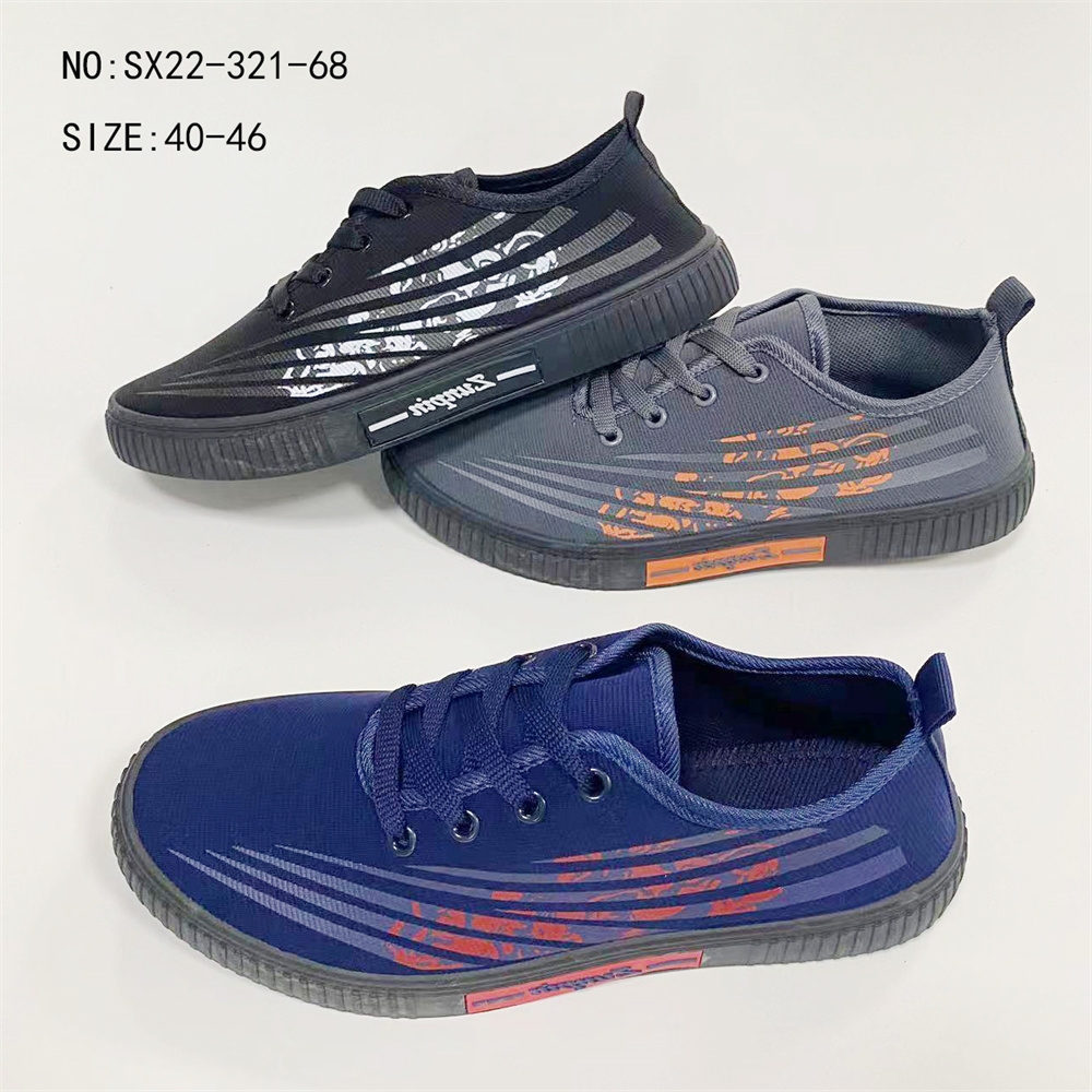 Customized Injection Sneakers Men Casual Lace up Canvas Shoes