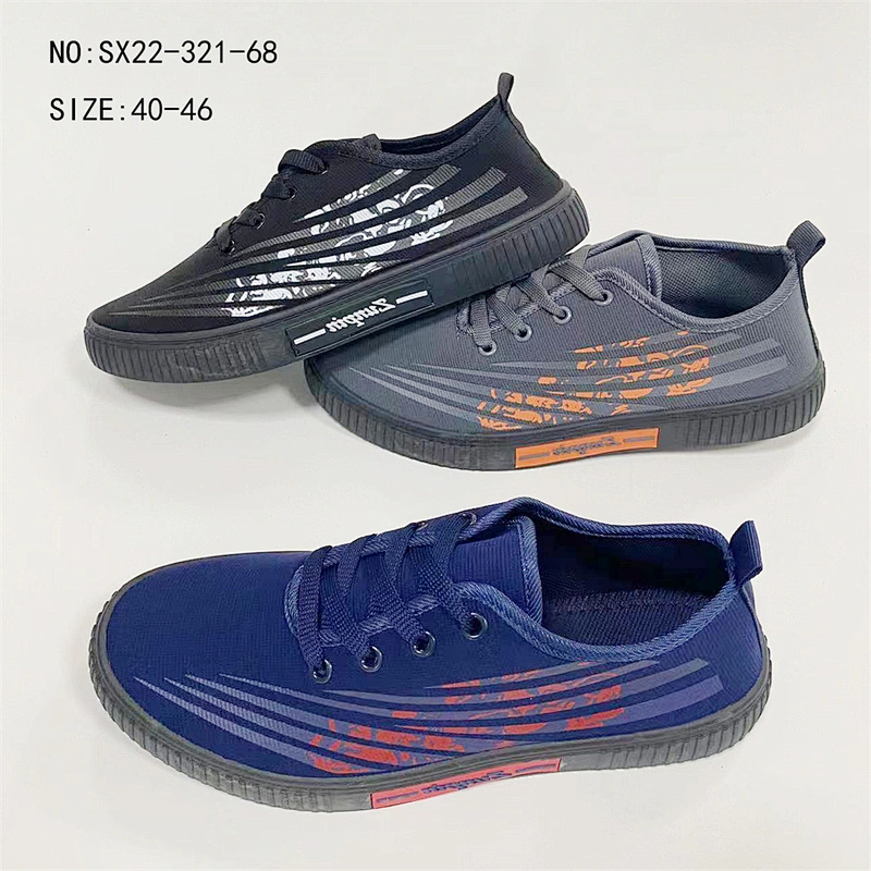 Customized Injection Sneakers Men Casual Lace up Canvas Shoes
