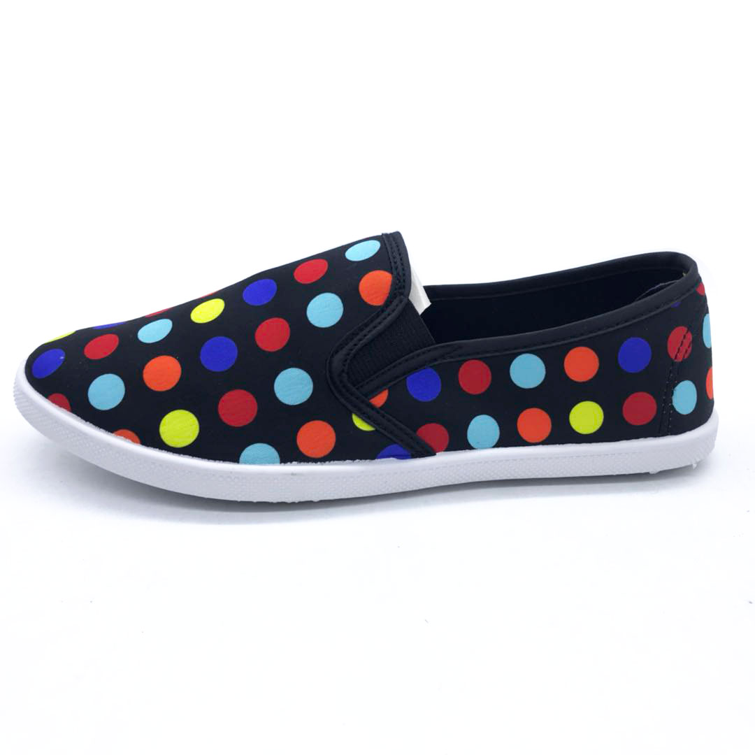 Good Quality Custom Women Injection Flat Casual Canvas Shoes