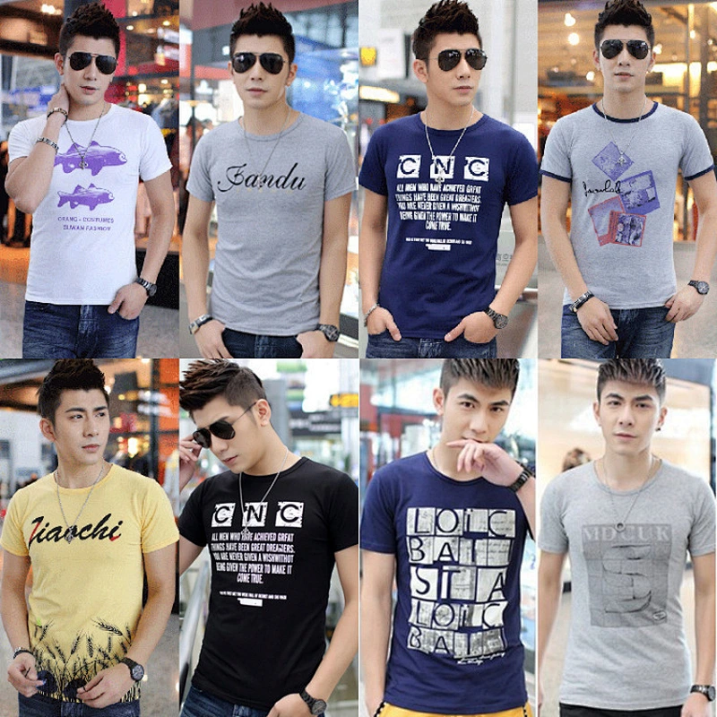 Mixed style summer men short sleeve t shirt stock