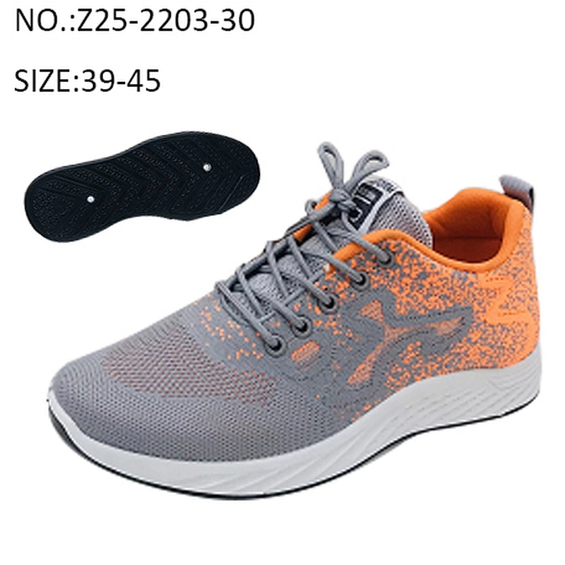 Fashion Design Injection Tennis Sneakers Casual Running Sports Fly knit Shoes for Men