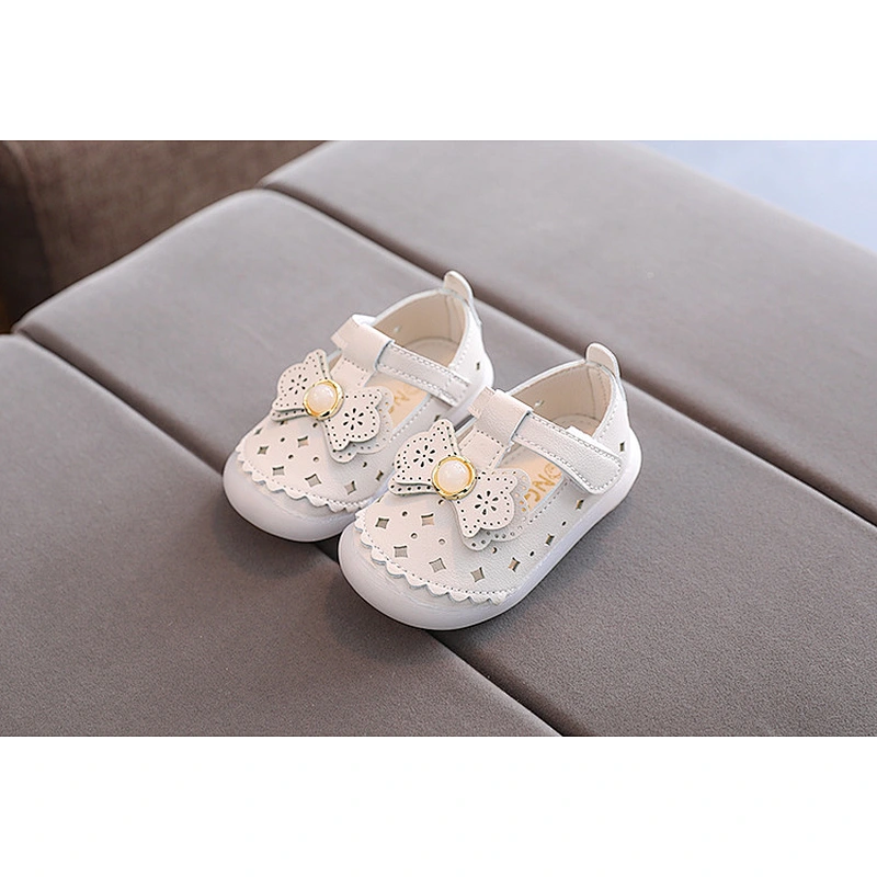 New Style Bowknot Girls Casual Shoes Children Baby Leather Shoes