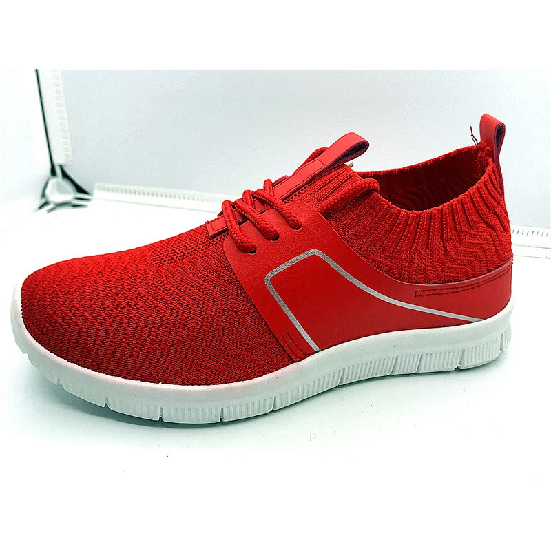 Fly weave Custom Women Injection Casual Sport Sneaker Shoes Casual shoe  walking style shoes