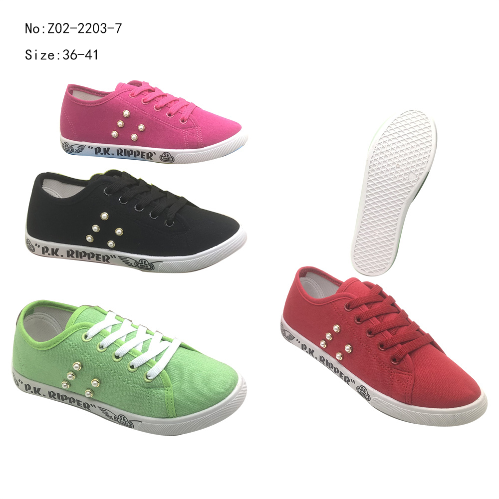 New Customized outdoor ladies injection canvas shoes latest non-slip low cut canvas shoes