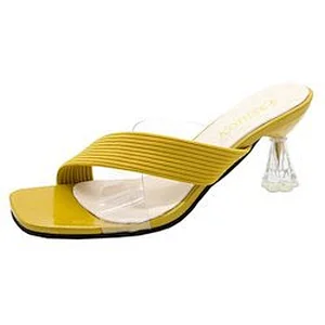 New Summer high heels Women stiletto slippers square peep-toe Roman sandals