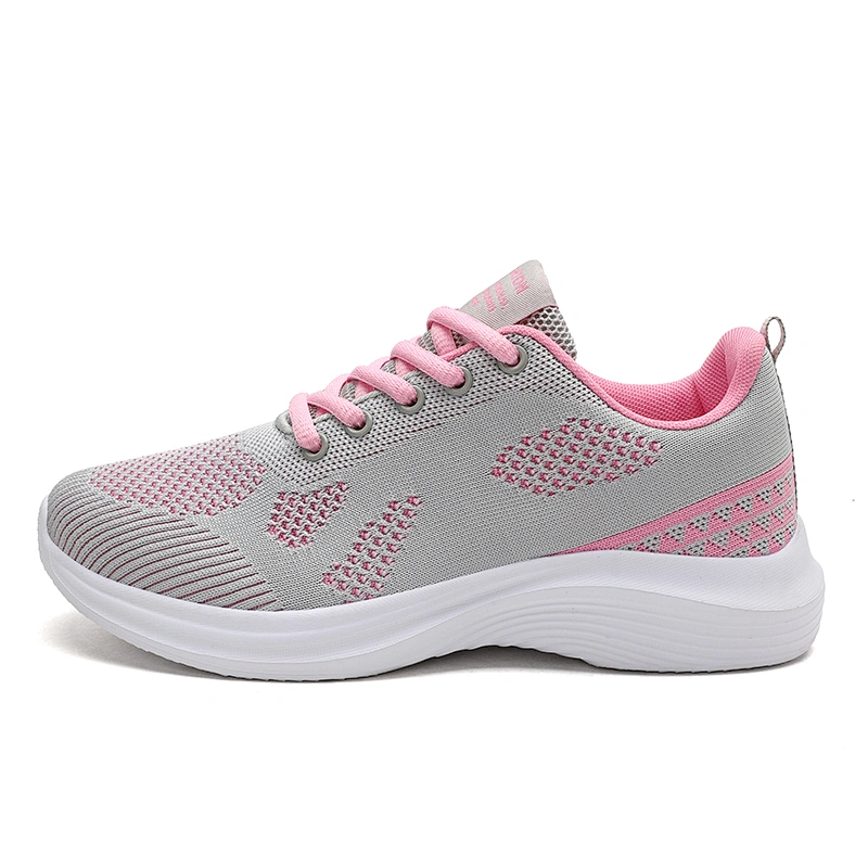 Hot sale lightweight Women Lace Up Sneakers gym Shoes lady walking casual sports running shoes