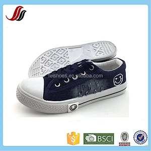 Latest design custom Children Casual sports Injection flat Canvas Shoes