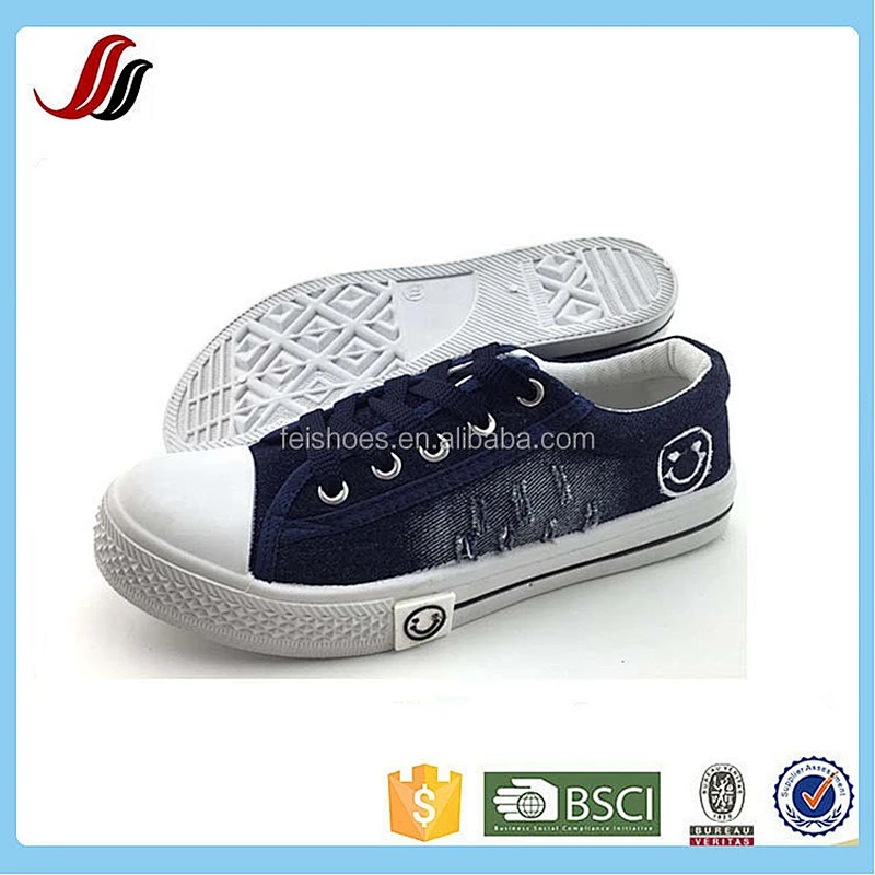 Latest design custom Children Casual sports Injection flat Canvas Shoes