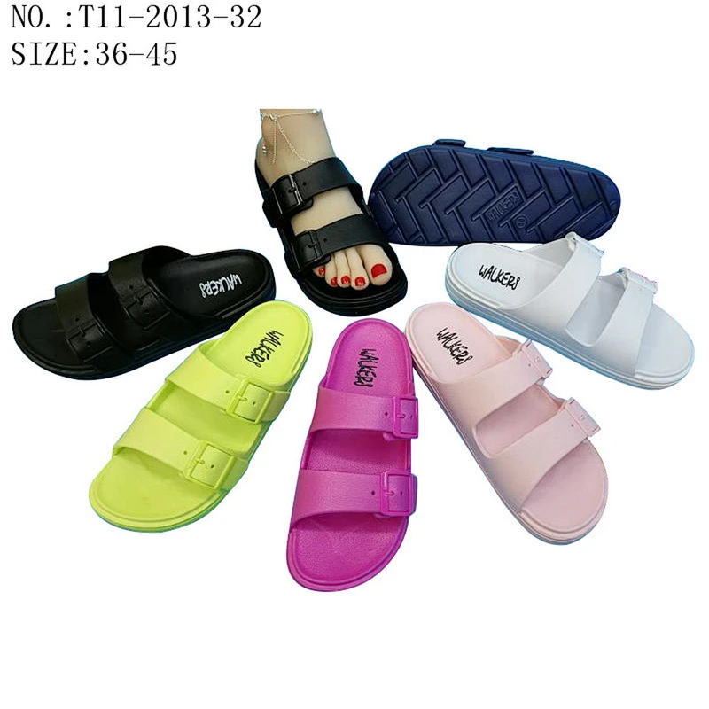 Multi Colors PVC Upper Women Outdoor Sandals Fashion Beach Slippers for Summer
