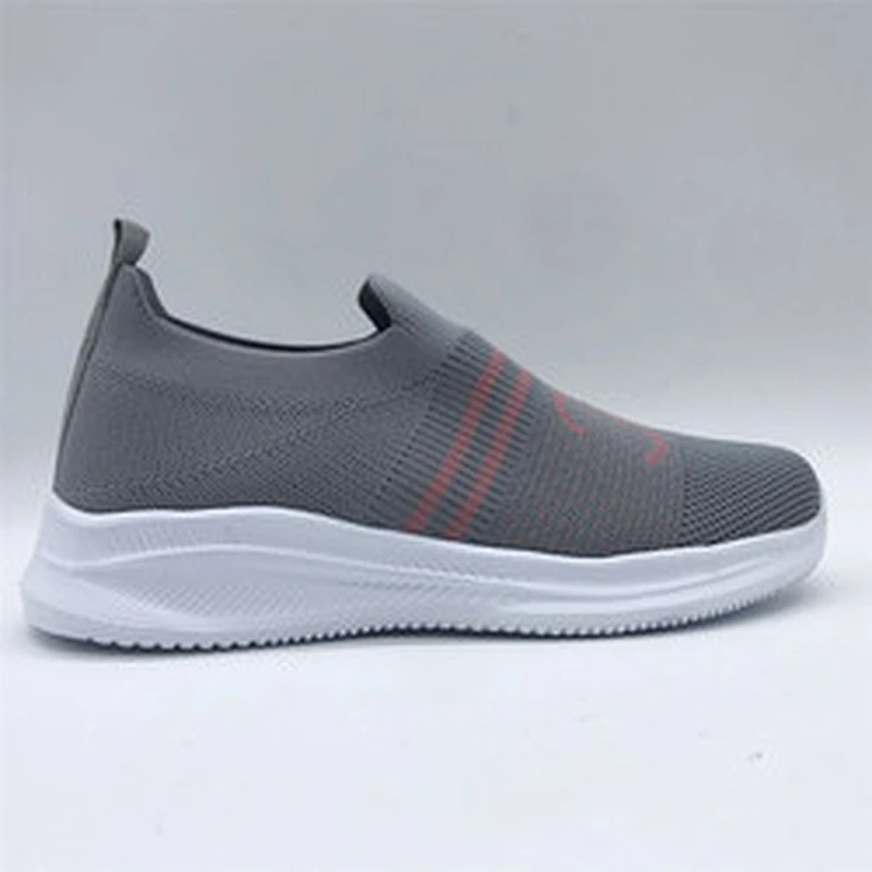 Slip-on Flats Shoes Women Summer Breathable Flying Weaving Casual Shoes Breathable Lightweight Mesh Fashion Sneaker