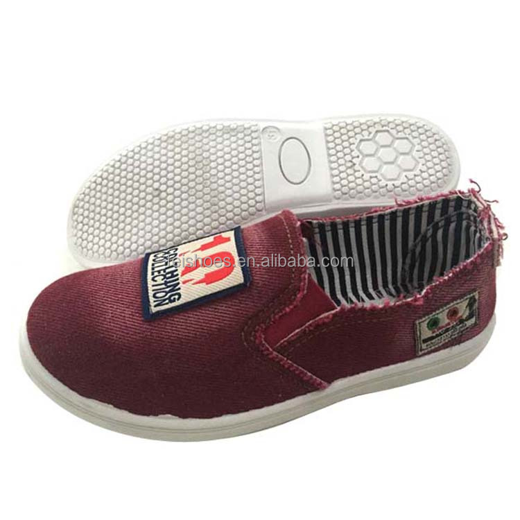 Cheap custom  injection canvas casual shoes for kids