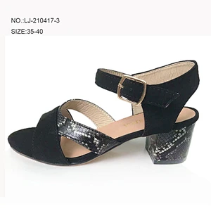 Factory OEM Latest Fashion Custom chunky heels Lady Shoes Luxury High Heels Sandals