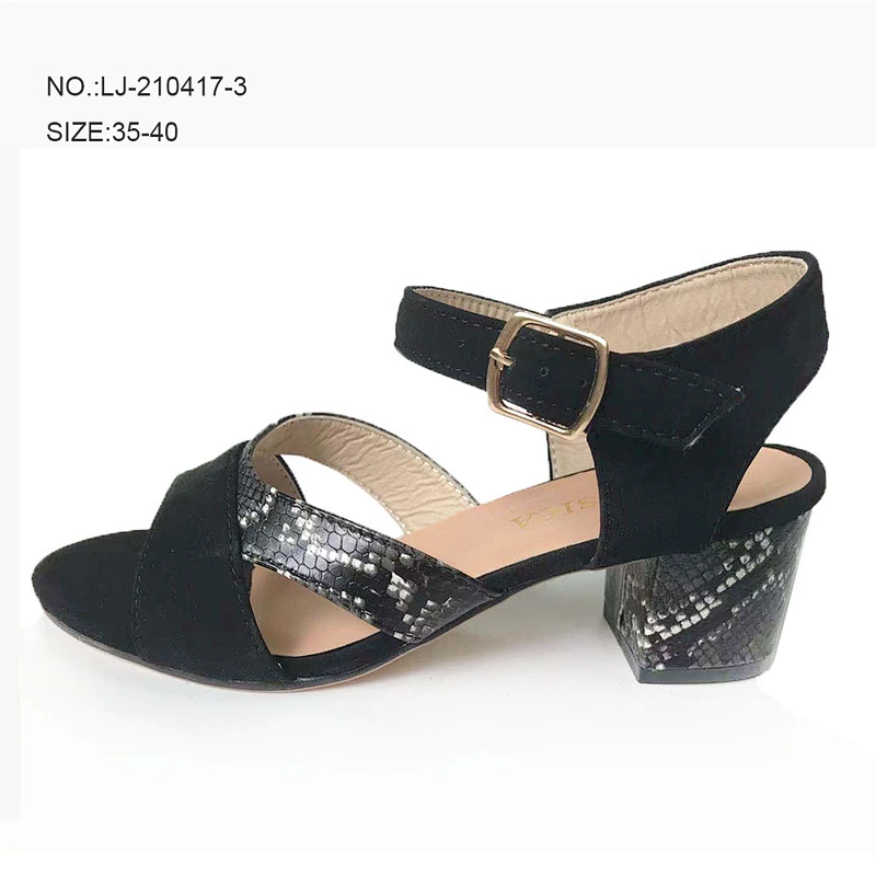 Factory OEM Latest Fashion Custom chunky heels Lady Shoes Luxury High Heels Sandals