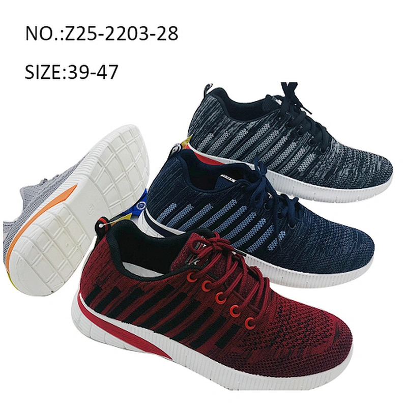 Large size Fashion Custom Men Injection Sports Shoes Fly knit Casual Sneaker Shoes