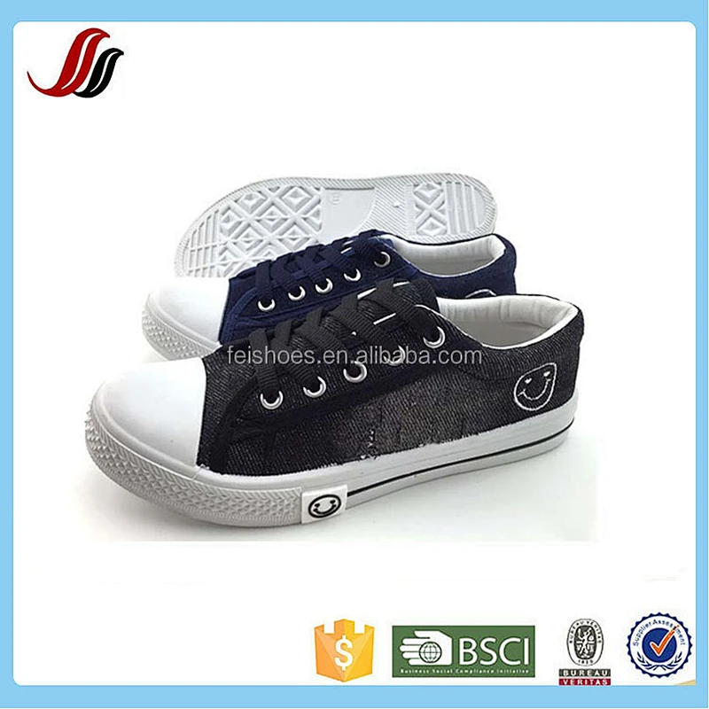 Latest design custom Children Casual sports Injection flat Canvas Shoes