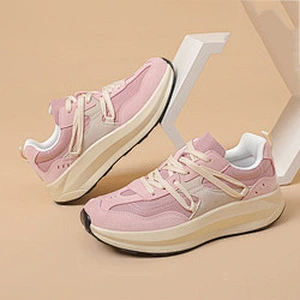 New height increasing all-match women running shoes women's retro platform casual sports shoes