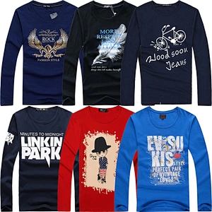 Mix Color mix design Men garments T-Shirts with Long Sleeves Stock