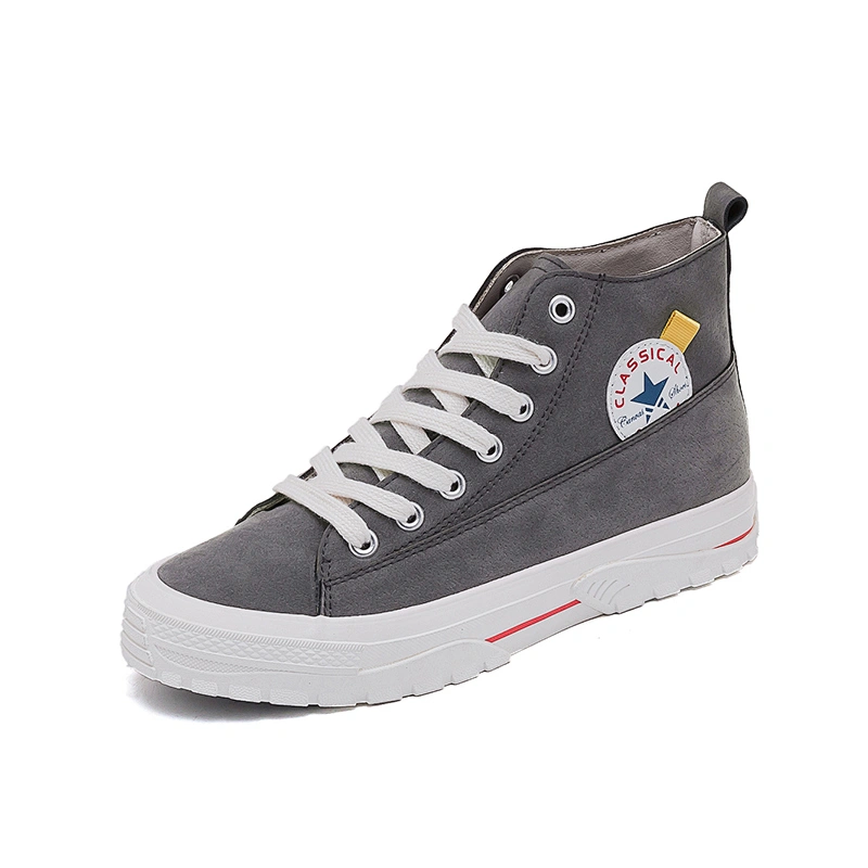 Lady causal shoes New Design Women Leisure Sneaker High-Top Casual Canvas Shoes with good price