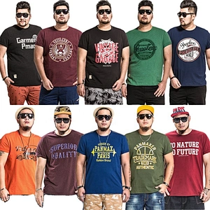 Mix color mix style big size  men cloths short-sleeved T-shirt stock  for wholesale