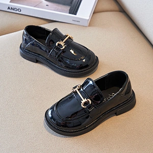 New Style Boys Slip on Loafers School Children Casual Dress Leather Shoes