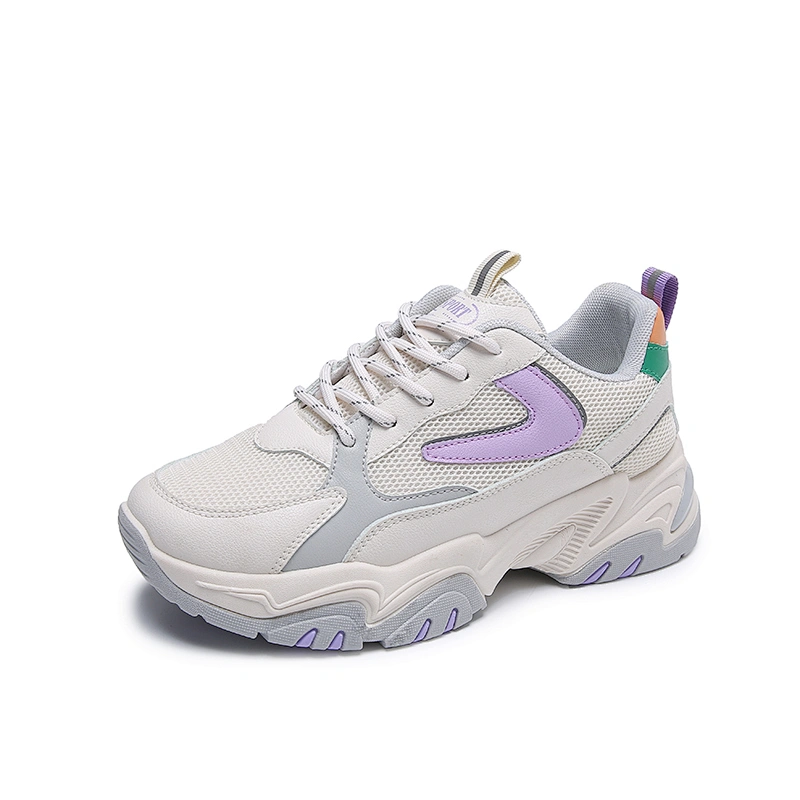 Platform Dad Shoes Women Lace up Sneakers Ladies Casual Walking Chunky Shoes
