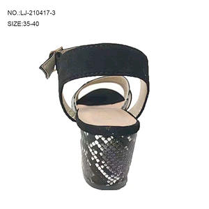 Factory OEM Latest Fashion Custom chunky heels Lady Shoes Luxury High Heels Sandals