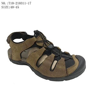 Hot sale High Quality Men Outdoor Beach Slippers Leather Sandals for Summer