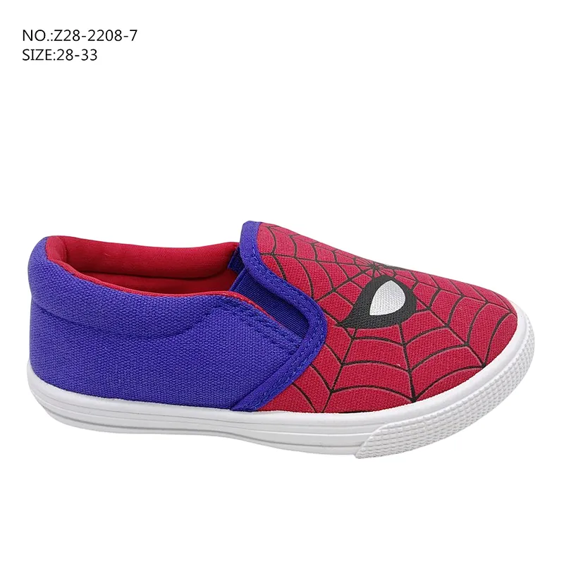 Hot Selling Custom Children Slip on Loafers Injection Flat Casual School Canvas Shoes