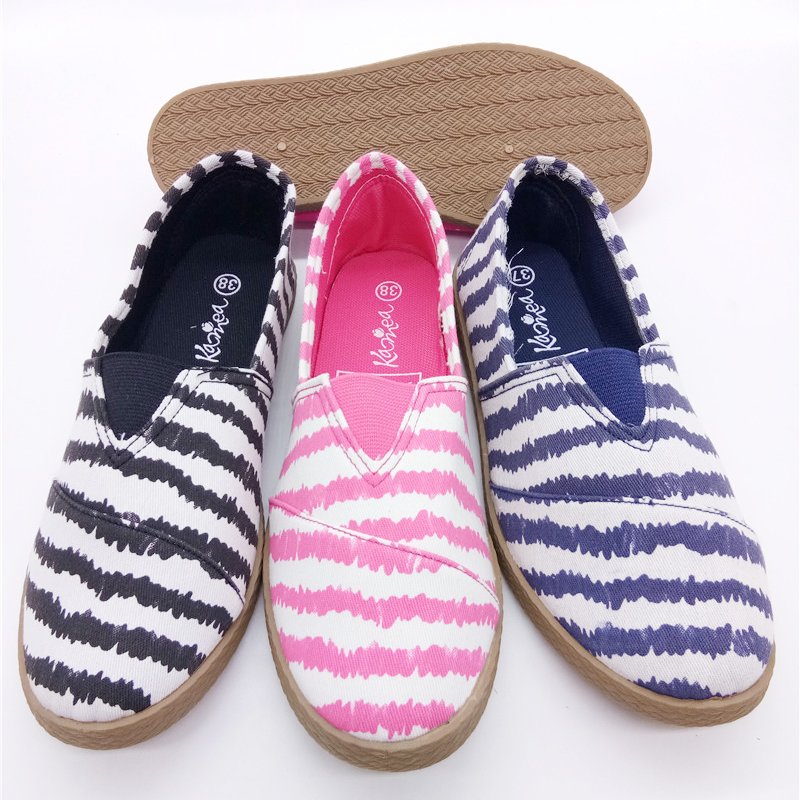 OEM pvc Injection Women Leisure  Canvas Shoes