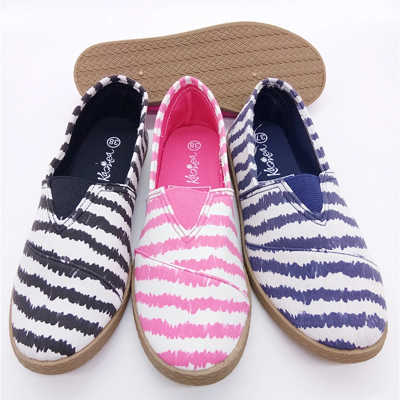 OEM pvc Injection Women Leisure  Canvas Shoes