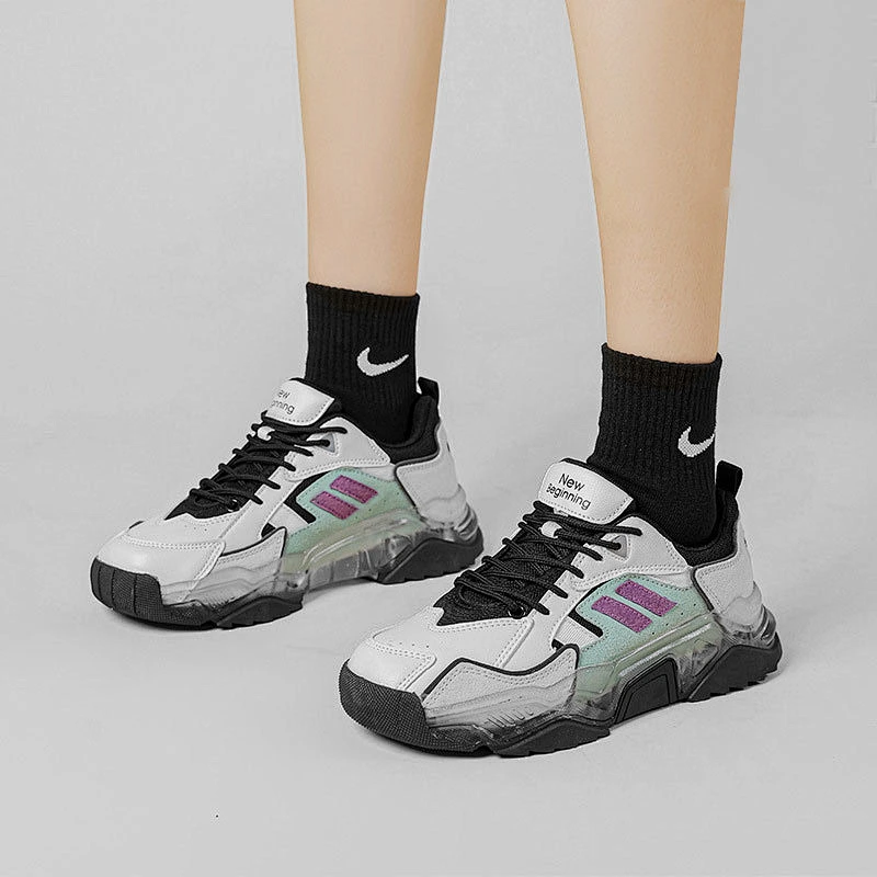 New Korean version sneakers women all-match running shoes jelly platform women casual shoes